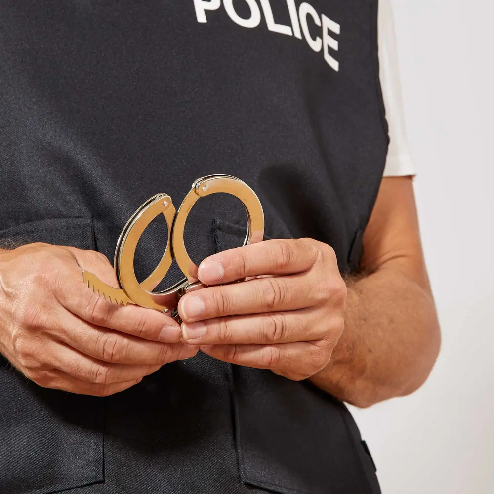 Metal Malzemeden İmal Anahtarlı Oyuncak Polis Kelepçesi 2