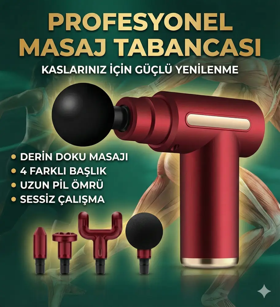 4 Başlıklı 6 Kademeli Titreşimli Şarjlı Mini Masaj Aleti 3
