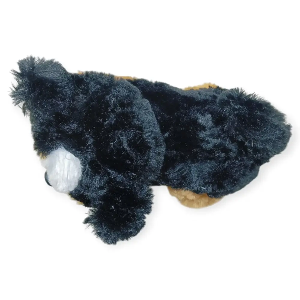Sesli Peluş Yatan Köpek 25 cm - Siyah Kahve - 1 ADET 5