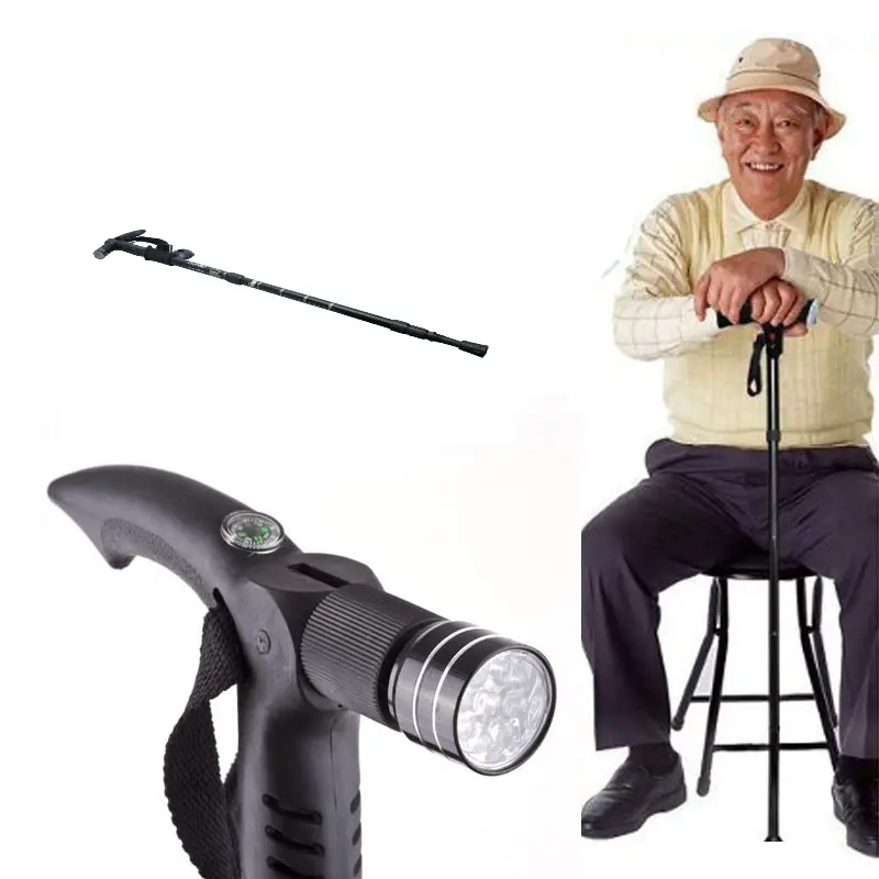 Işıklı & Pusulalı Katlanabilir Baston 2