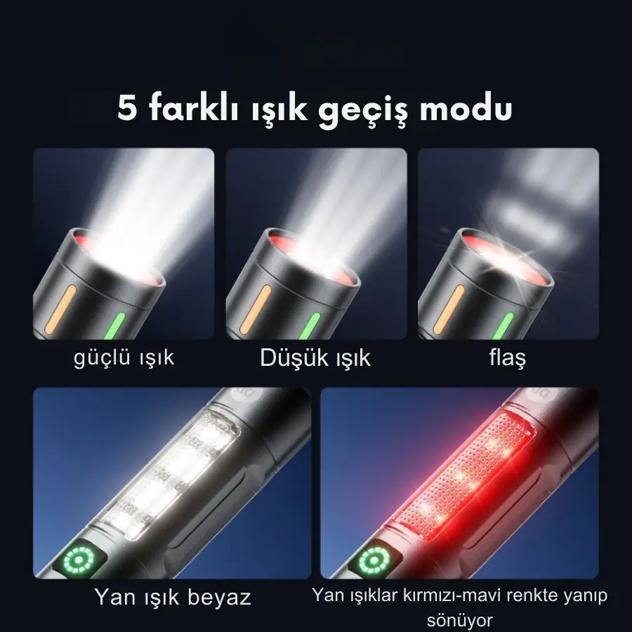 Gold Police GP-222 Çok Fonksiyonlu Kamp Lambası 1000 Lümen 5