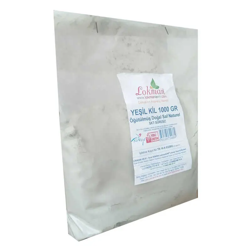 Yeşil Kil Öğütülmüş Doğal Saf Naturel 1000 Gr Paket 4