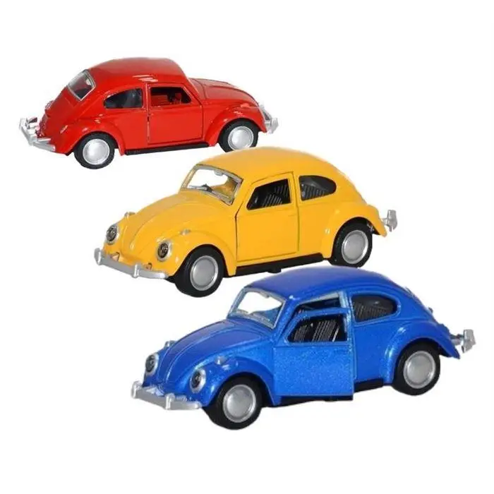 Çek Bırak Metal Retro Vosvos Araba - 6636-18T - 1 ADET 5