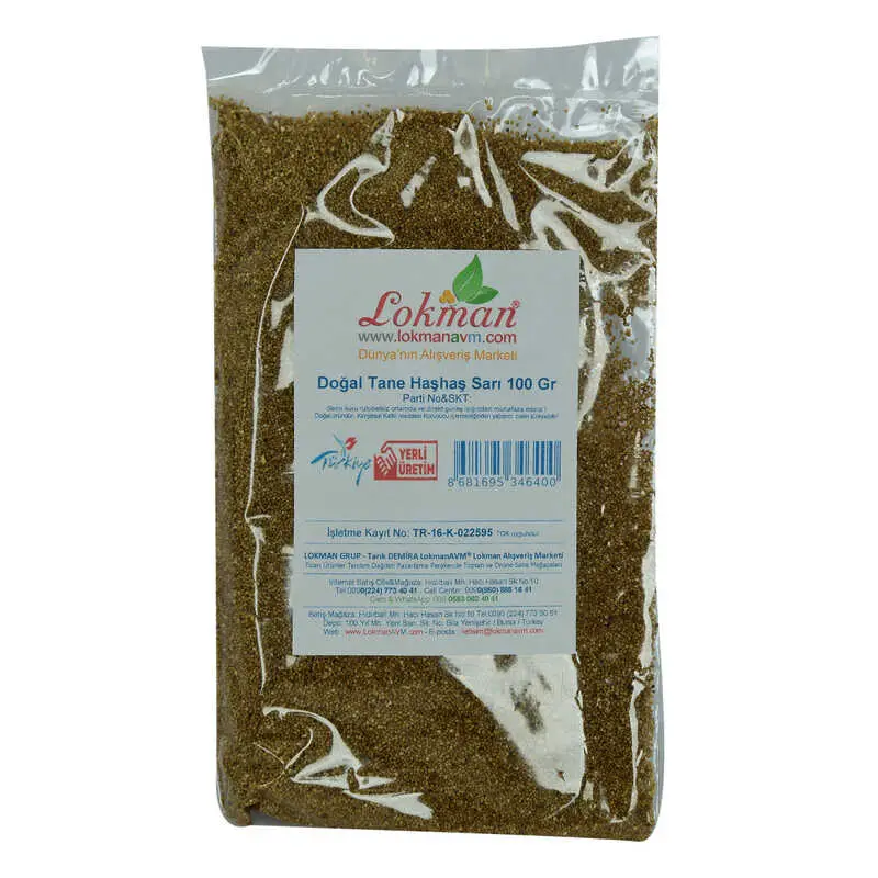 Haşhaş u Tane Doğal Sarı 100 Gr Paket 3