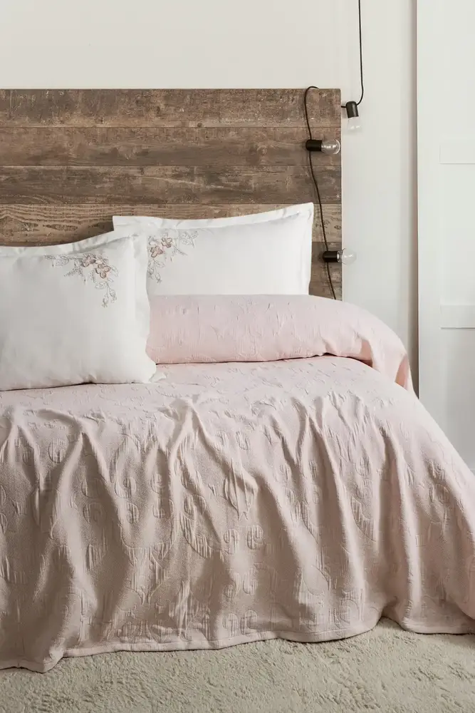Şaheser Home Collection Yatak Örtüsü Seti Çift Kişilik Derek Pudra