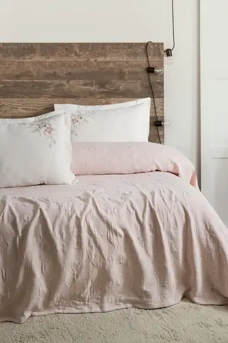 Şaheser Home Collection Yatak Örtüsü Seti Çift Kişilik Derek Pudra