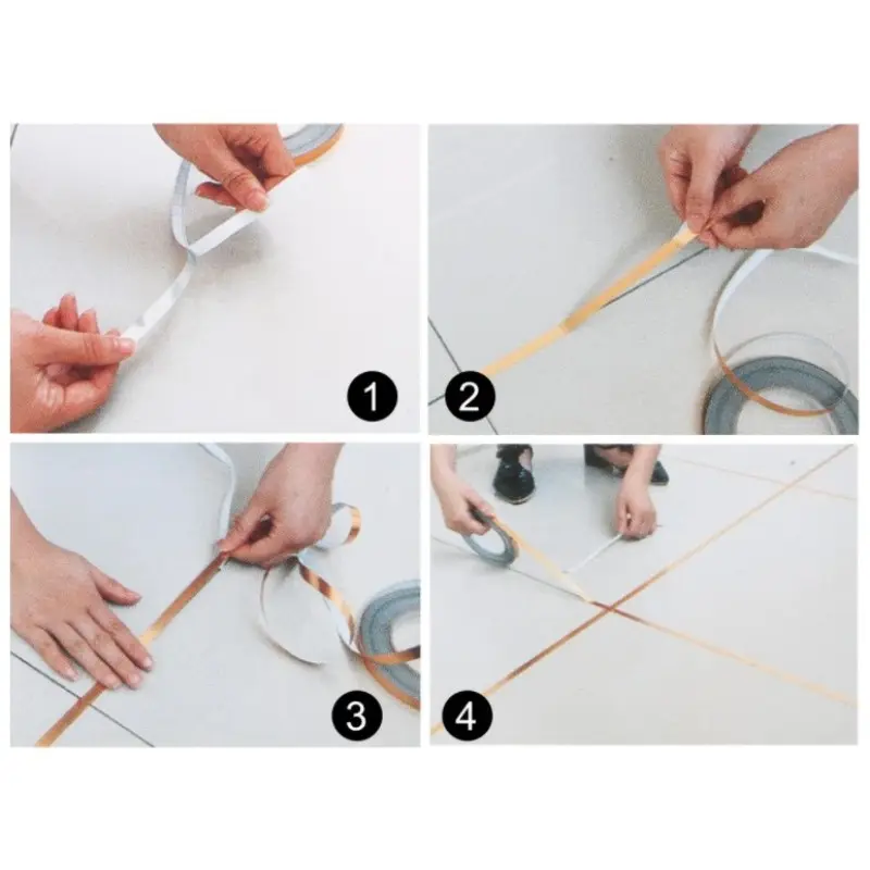 0.5 Cm 50 Metre Gri Fayans Arası Şerit Bant 3