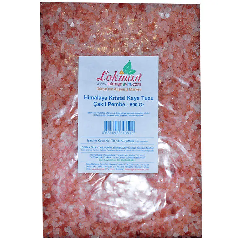 Yemeklik Himalaya Kristal Kaya Tuzu Çakıl Pembe 500 Gr 3