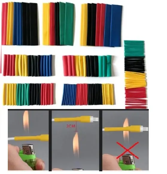 560 Parça Makaron Seti Kapaklı Kutulu Kablo Birleştirme Koruyucu Sıcaklıkla Daralan Makaron Set 5