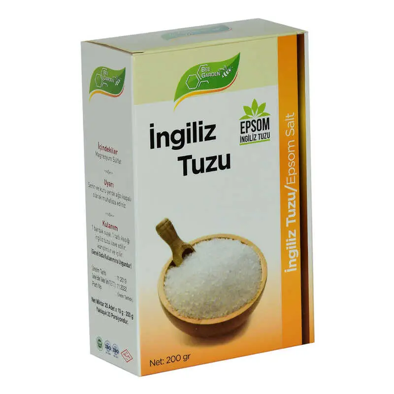 İngiliz Tuzu Yenilebilir Epsom Salt Magzenyum Sülfat 200 Gr 4