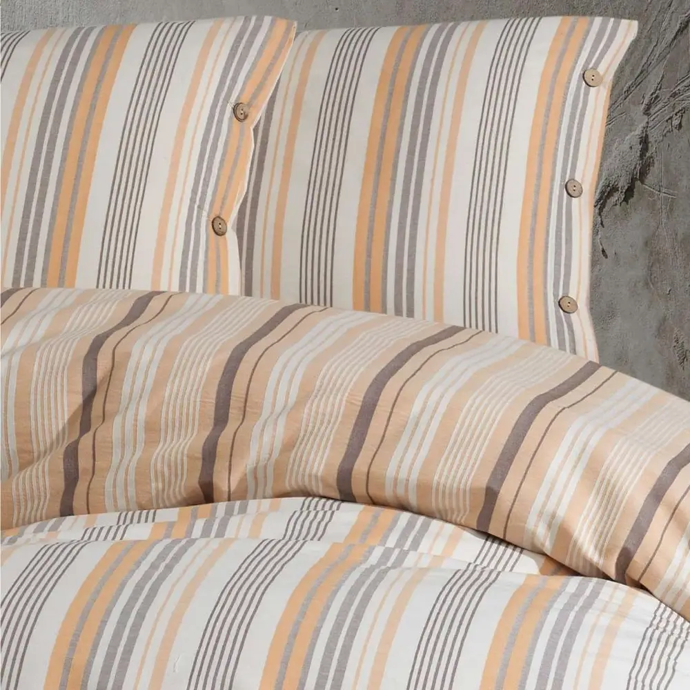 Butik Native Serisi Çift Kişilik Nevresim Takımı Velena v1 Somon 3