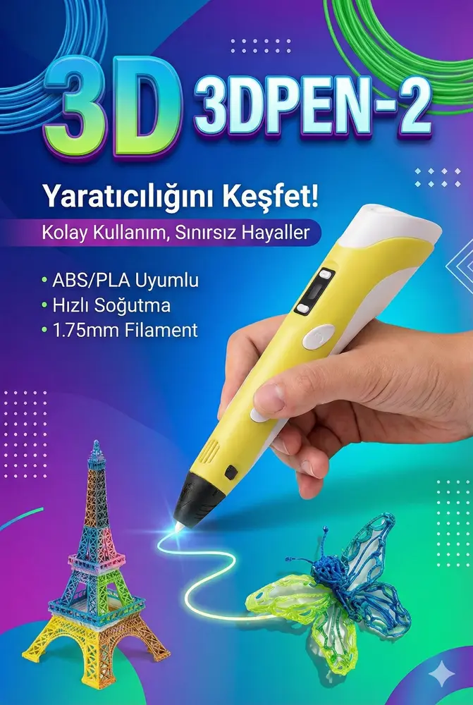 Üç Boyutlu Yazıcı 3D Kalem Pen Printer 2