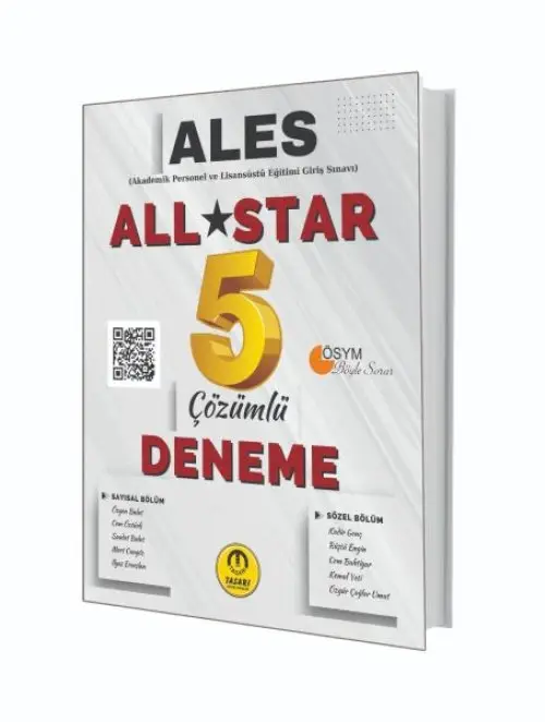 Tasarı Yayınları ALES Sayısal Sözel Yetenek All Star Tamamı Çözümlü 5 Deneme