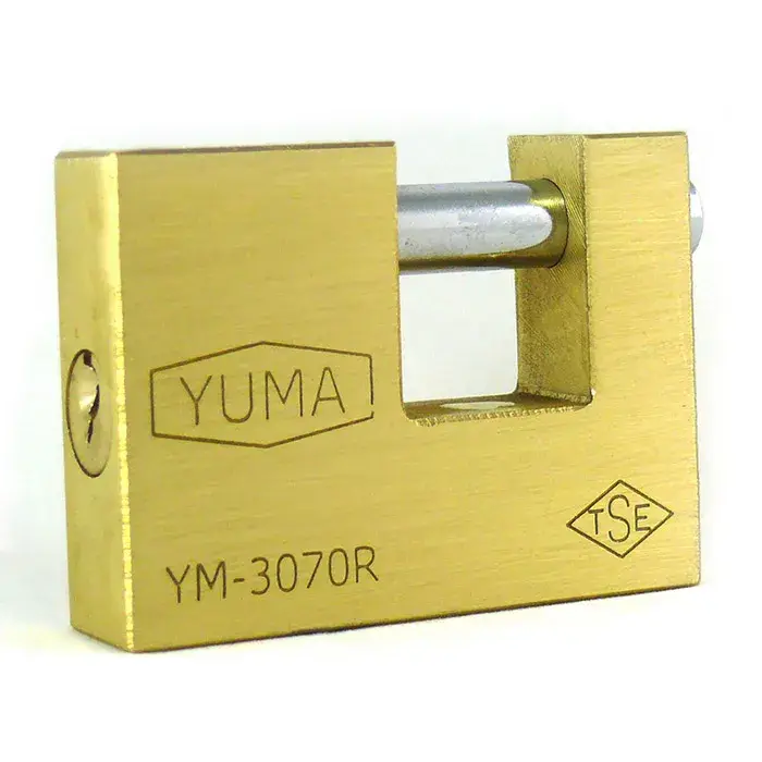 Yuma Kayar Milli Pirinç Asma Kilit 68 mm - Yeni Tip