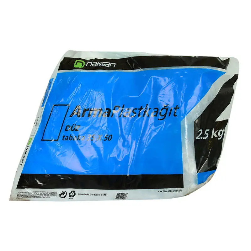 Plast Kağıt Bloklu Plast Naylon Şeffaf Düz Tabaka 35X50 Cm 2500 Gr Paket 4