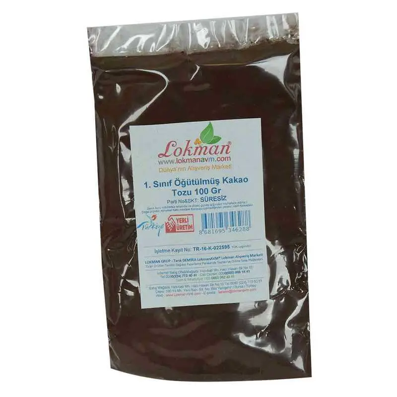 1. Sınıf Öğütülmüş Kakao Tozu 100 Gr Paket 3