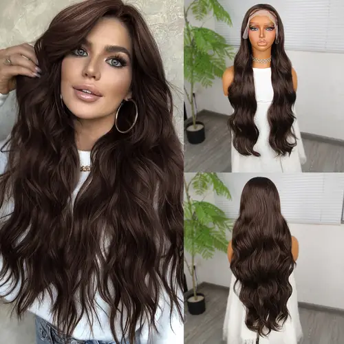 Koyu Kumral Fiber Sen Tül Peruk