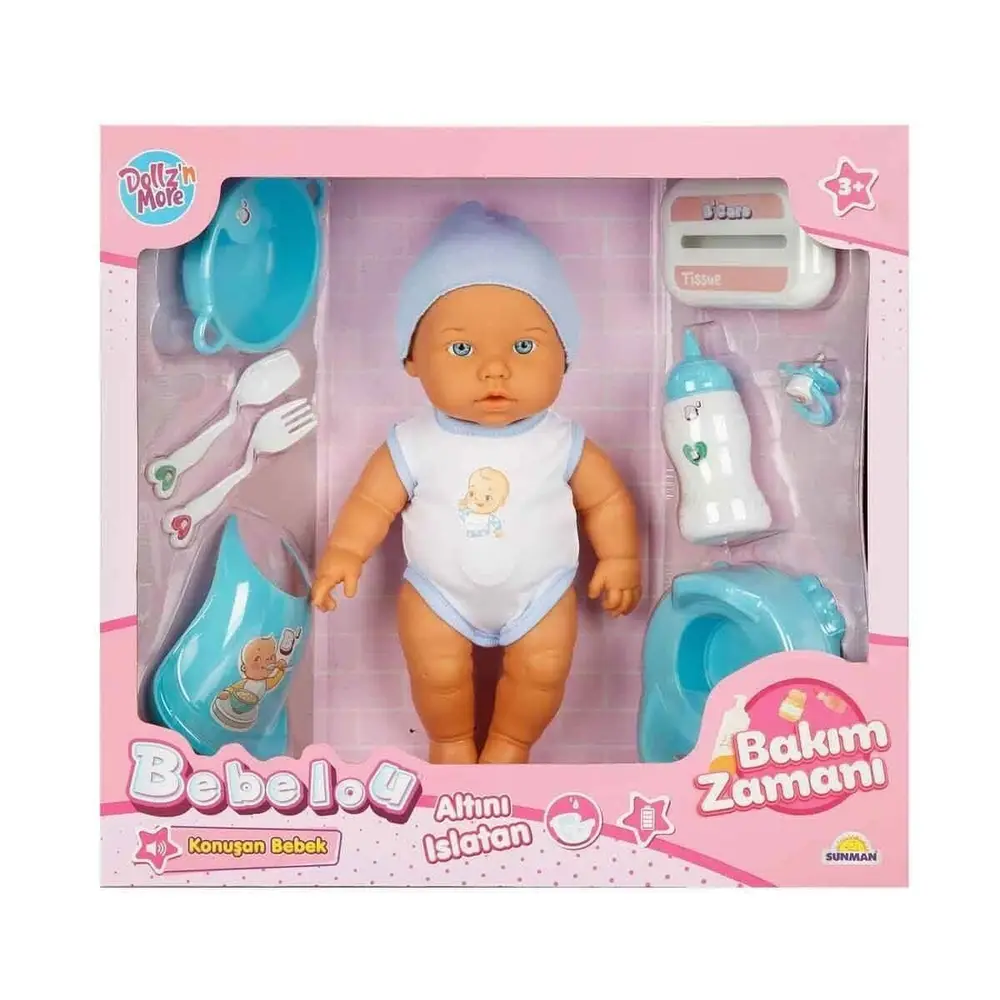 3823 Bebelou Bakım Zamanı Sesli en Ağlayan Bebek 32 cm -Sunman 2