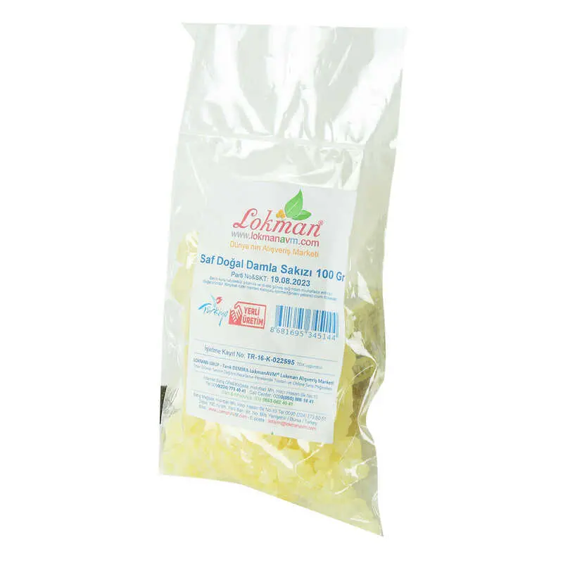 Damla Sakızı Saf Doğal 100 Gr Paket 3