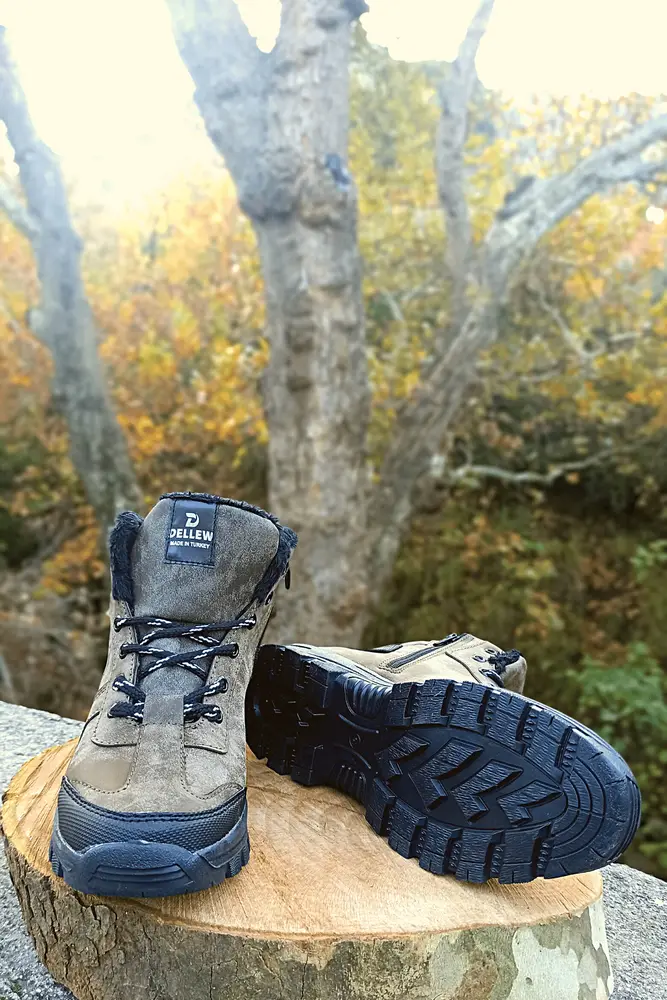 Erkek Outdoor Bot Yünlü Kahve Siyah Renk 3
