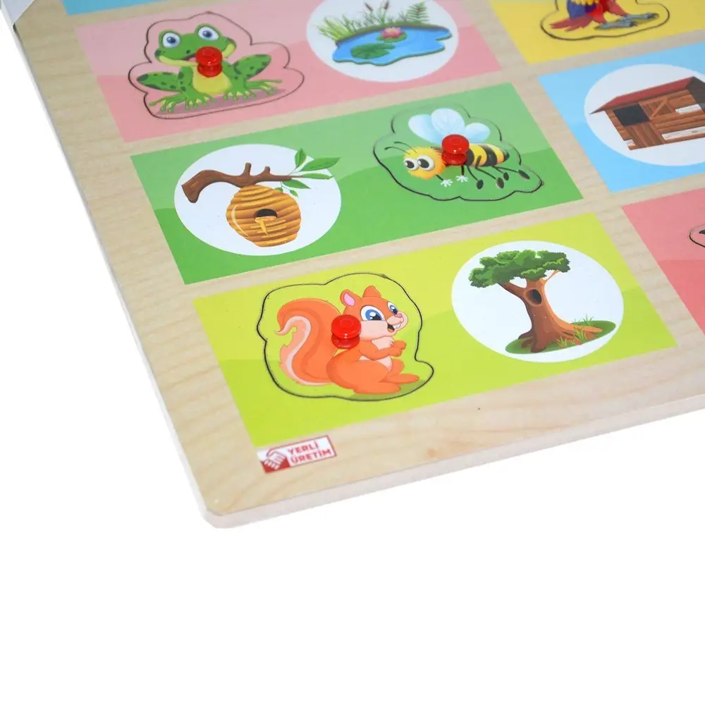 ONY-363-364 Ahşap Tutmalı Eşleştirme Hangi Hayvan Nerede Yaşar -Onyıl 3