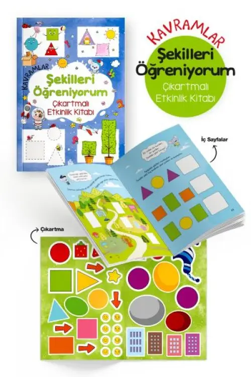 Kramlar – Şekilleri Öğreniyorum – Çıkartmalı Etkinlik Kitabı - 3 Yaş +