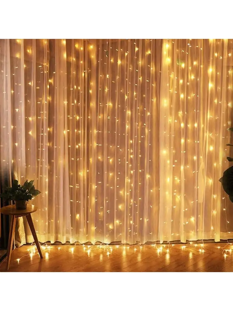 3x2m Premium Perde LED - 8 Fonksiyonlu, Su Geçirmez İç Dış Mekan Teras Dekor Işıkları 3