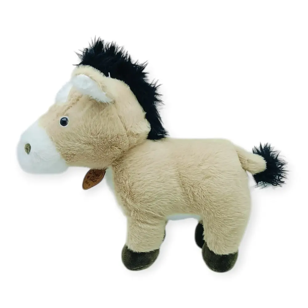Peluş Hayvanlar Sesli 30 cm At - Bej - 1 ADET