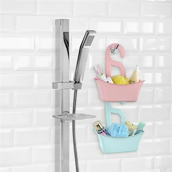 Banyo Sepeti Delikli Sepet Çok Amaçlı Sabun Şampuan Tutucu Raf 2