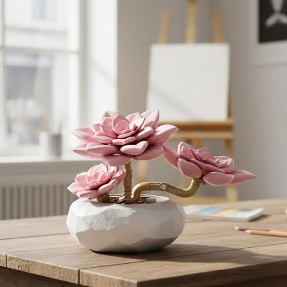 P655064 PANLOS PEMBE NİLÜFER SUKULENT MODEL 82 PARÇA BLK OYUNCAK 2