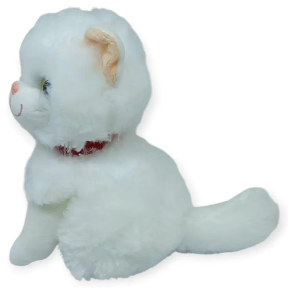 Sesli Peluş Kedi Van Kedisi 25 cm - Beyaz - 1 ADET 3