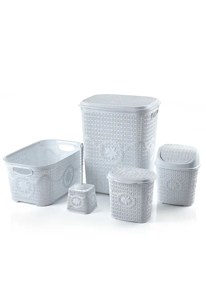 Çeyiz Seti Rattan 5 Parça Örgülü Çeyiz Seti