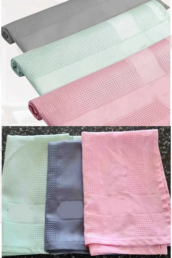 3 Adet Gerçek Mikrofiber Temizlik Bezi (40x60 cm) - İz Bırakmaz Cam Ev Araba Temizlik Bezi 4