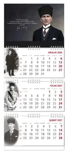 2027 Atatürk Gemici Duvar Takvimi - Gazi