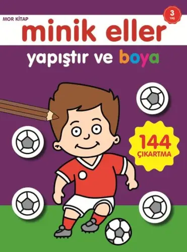 Minik Eller Yapıştır Ve Boya - Mor