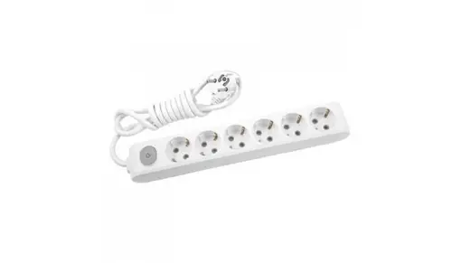 Multilet 6 lı  Anahtarlı 3 Metre Kablolu Grup Priz