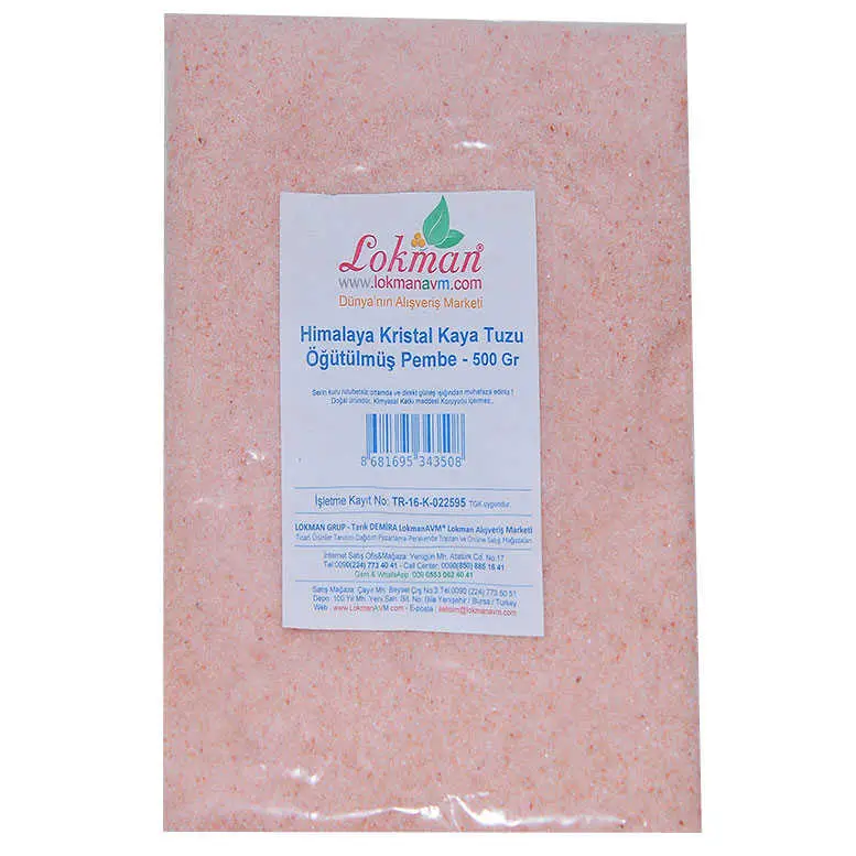 Yemeklik Himalaya Kristal Kaya Tuzu Öğütülmüş Pembe 500 Gr 3