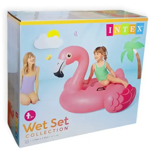Pembe Flamingo Deniz & Huz Binici Git si (178 cm x 135 cm) - 1 ADET