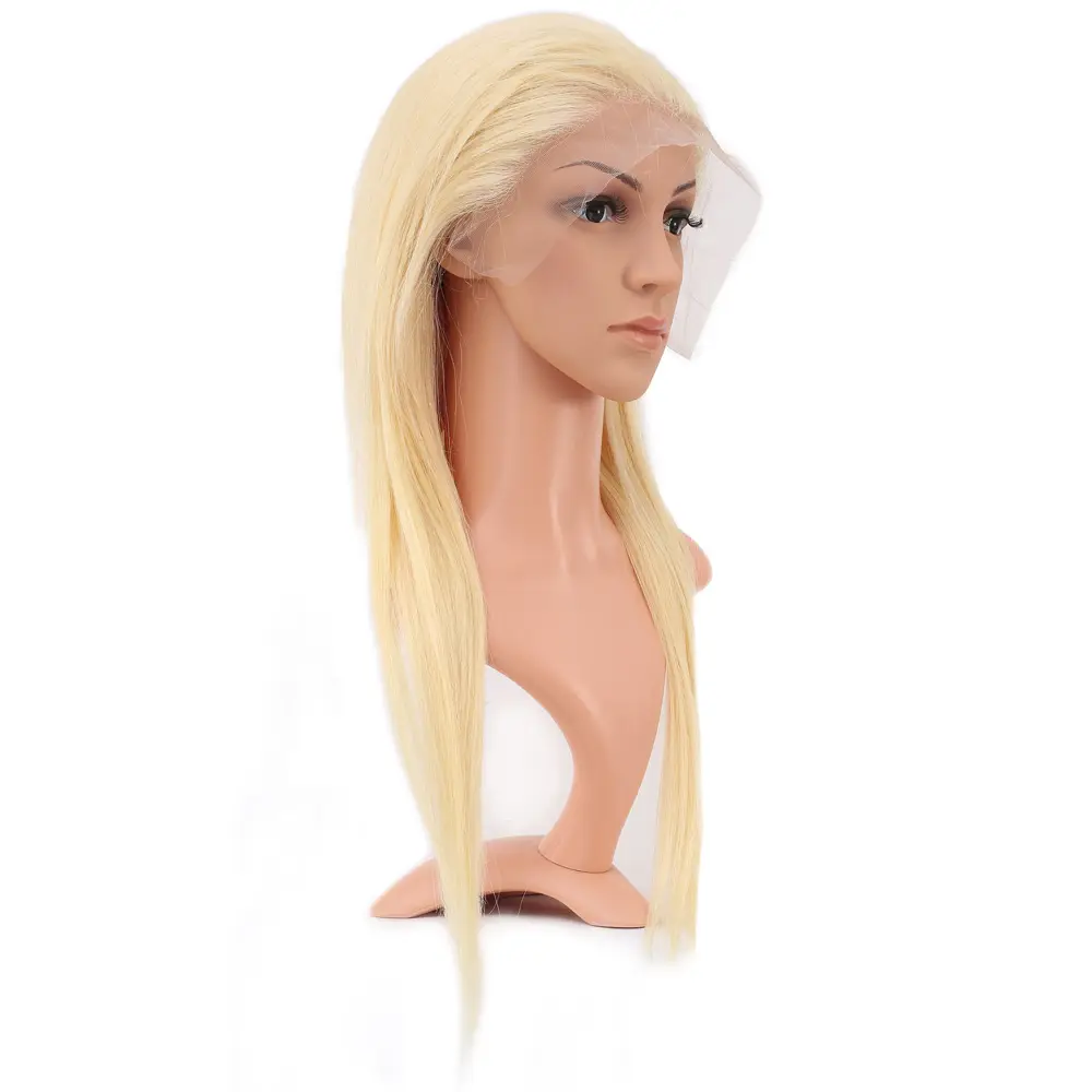 Gerçek Front Lace Düz Platin Tül Peruk / 60/65cm 2