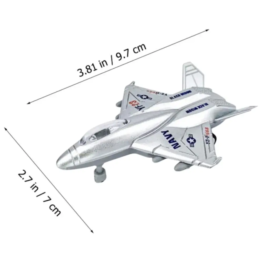 Çek Bırak Mini Metal Uçak - Gri - 1 ADET 2