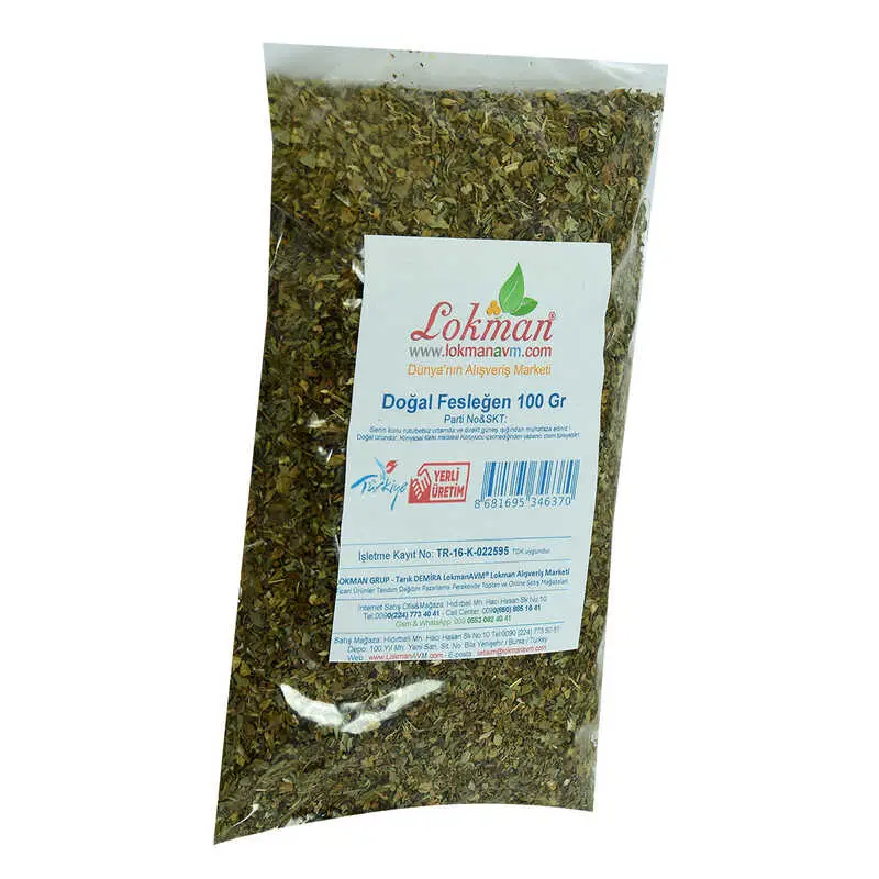 Fesleğen Elenmiş Tozu Alınmış Doğal 100 Gr Paket 4