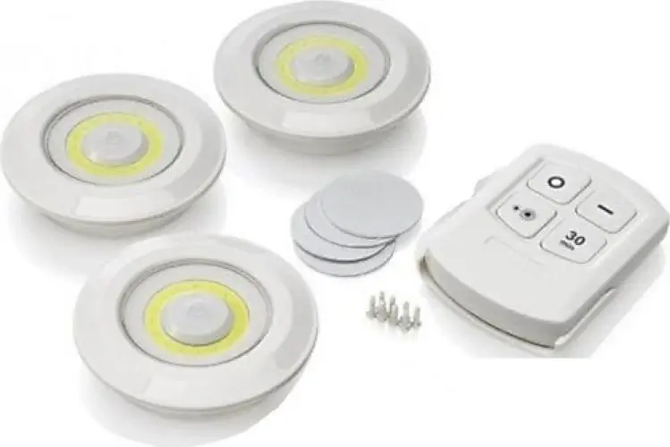 Kablosuz Uzaktan Kumandalı 3lü Led Lamba Seti 2
