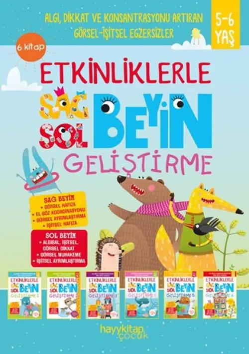 Etkinliklerle Sağ Beyin Sol Beyin Geliştirme (5-6 Yaş) 6 Takım