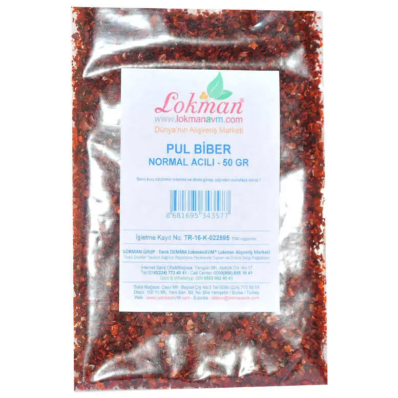 Pul Biber Normal Acılı 50 Gr Paket 3