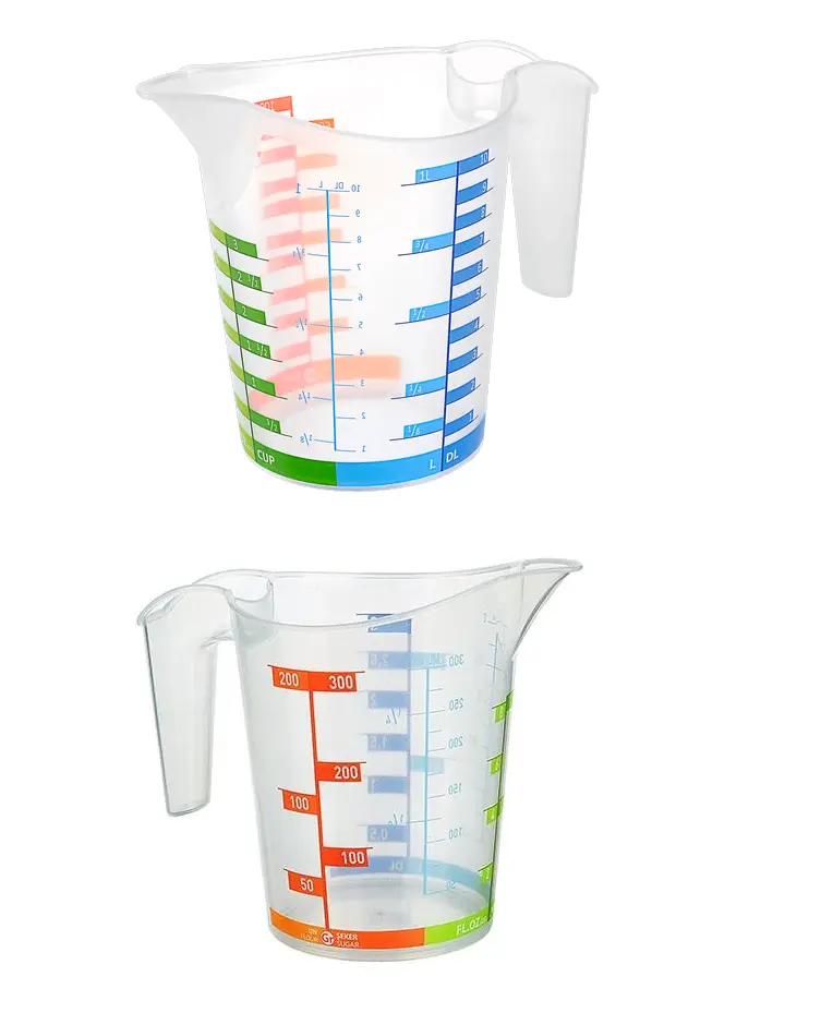 Ölçü Kabı Dereceli Renkli 1000 ML + 300 ML Set 4