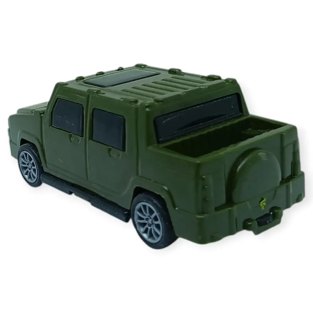 Çek Bırak Arabalar 10 Cm - Yeşil Çift Kabin Pick-Up - 1 ADET 4