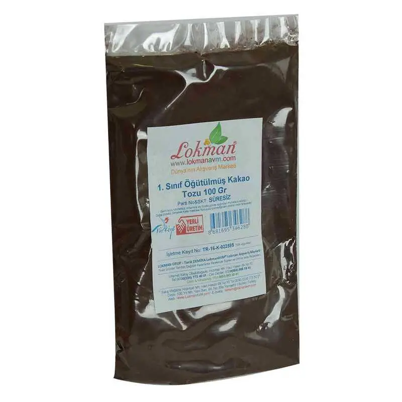 1. Sınıf Öğütülmüş Kakao Tozu 100 Gr Paket 5