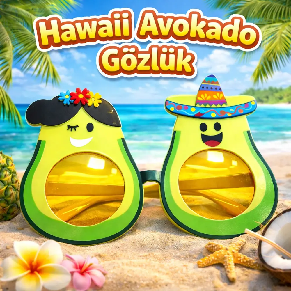 Hawaii Temalı okado Gözlük – Kostüm & Parti Gözlüğü 2