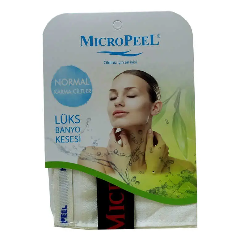 İpek  Cilt İçin Banyo Kesesi Beyaz 16X25 3