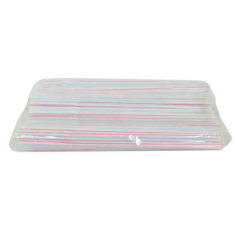 Körüklü Çizgili Pipet Ayran Kola Meşrubat Pipeti 22 Cm  Renk 150 Adet Paket 4